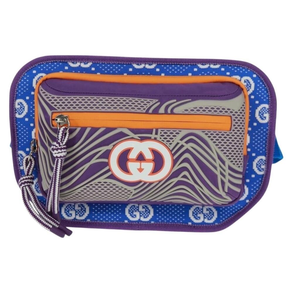 Gucci Nylon Interlocking G Waist Bag Purple